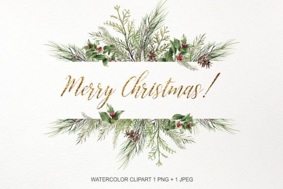 Download Watercolor Christmas Frame Border PNG - Premium Resources