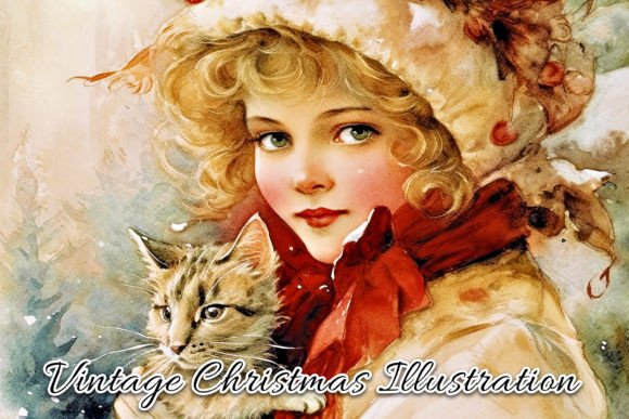 Download Vintage Christmas Card Illustration VIII - Vintage christmas Collection