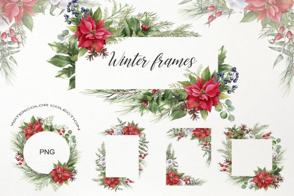 Download Watercolor Christmas Frame Clipart PNG - Premium Resources