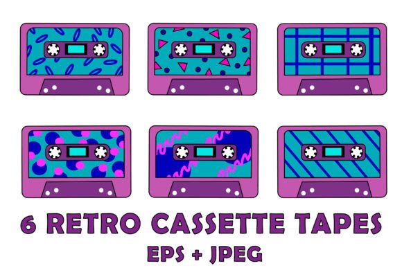 Download Retro Cassette Tapes Set - Cassette tapes Collection