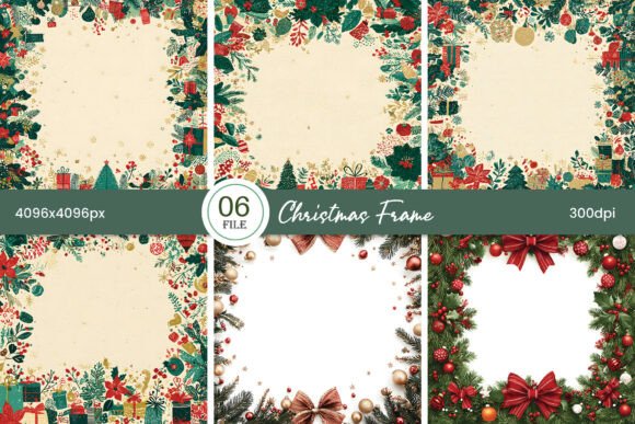 Download Christmas Frame Border Clipart - Premium Bundle