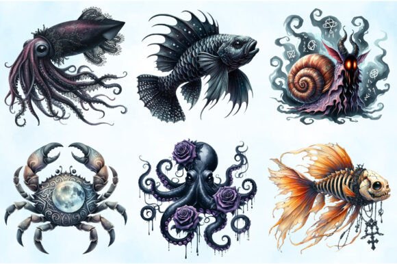 Download Summer Gothic Beach Aquatic Animals - Aquatic Collection