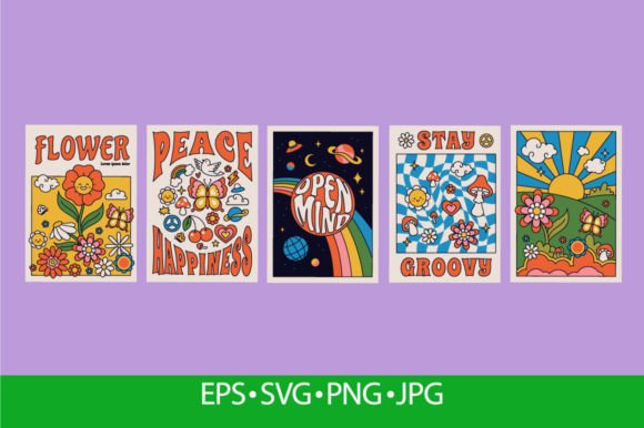 Download 70s Groovy Posters, Retro Print - 70s Collection